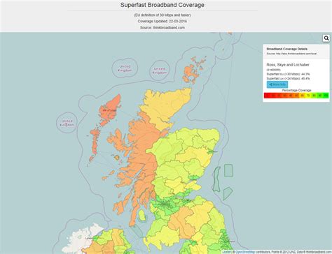 broadband speed in west dunbartonshire 96% faster than The United Kingdom's average download speed of 119